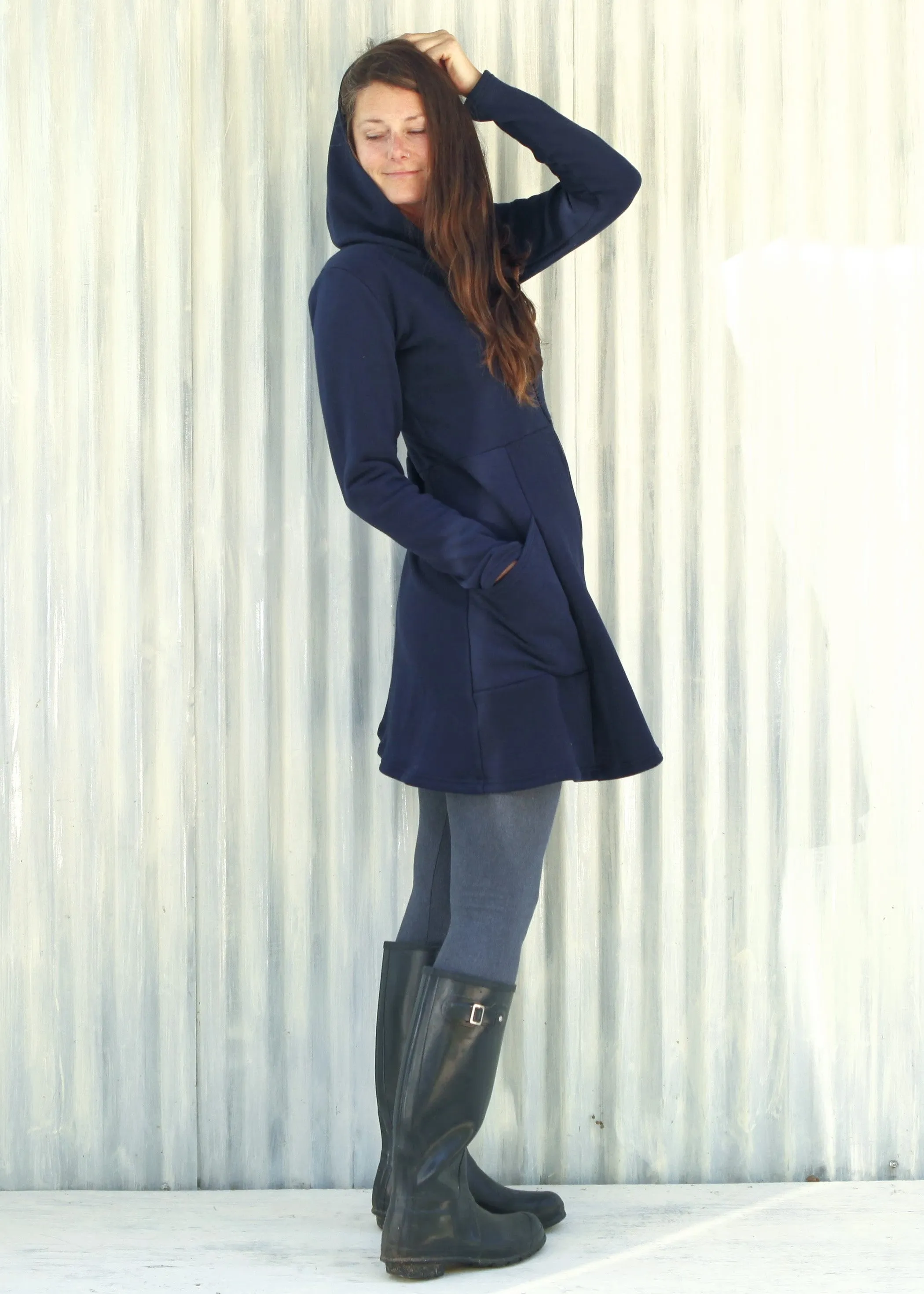 Navy Huron Zip Coat