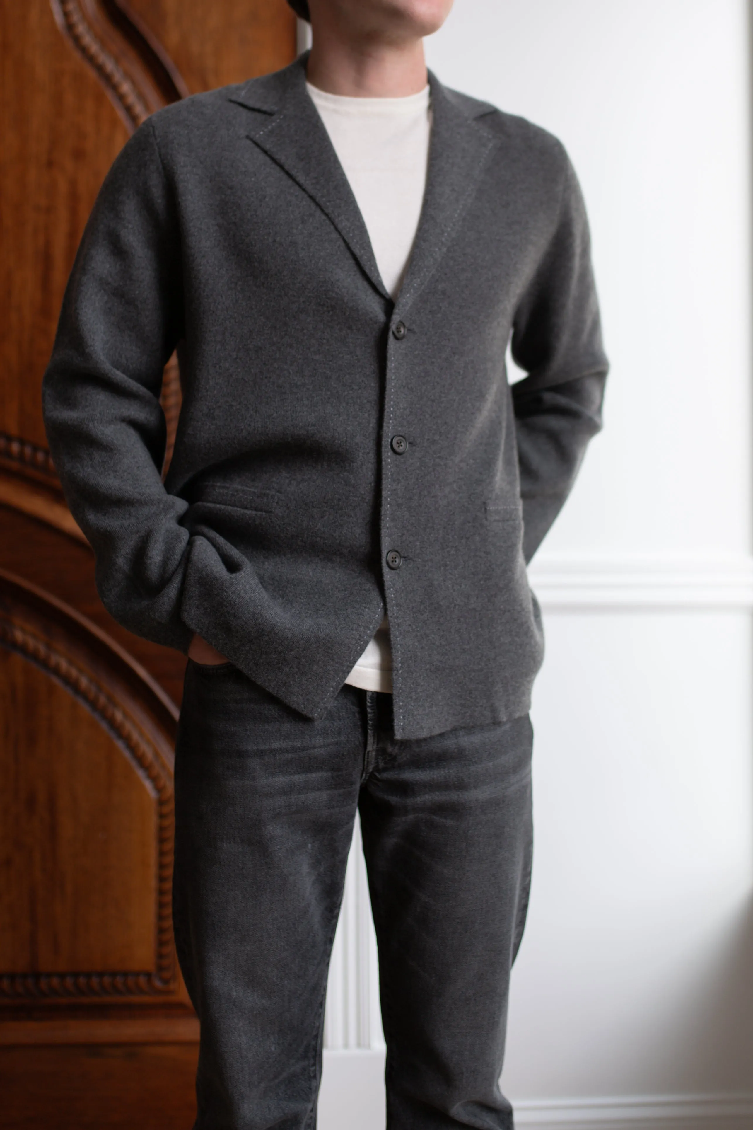 Off Duty Blazer in Charcoal/Steel