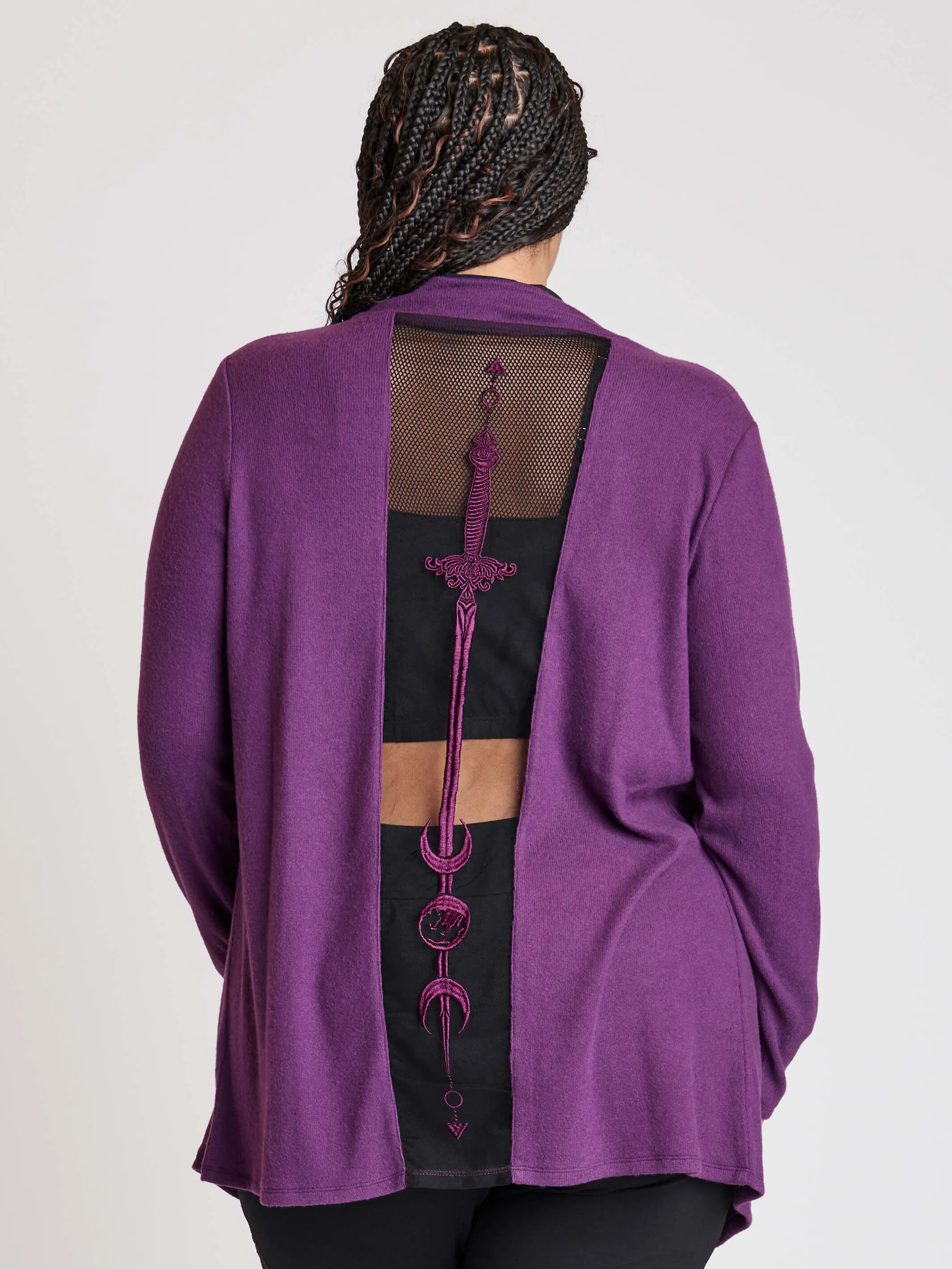 Purple Dagger Cardigan