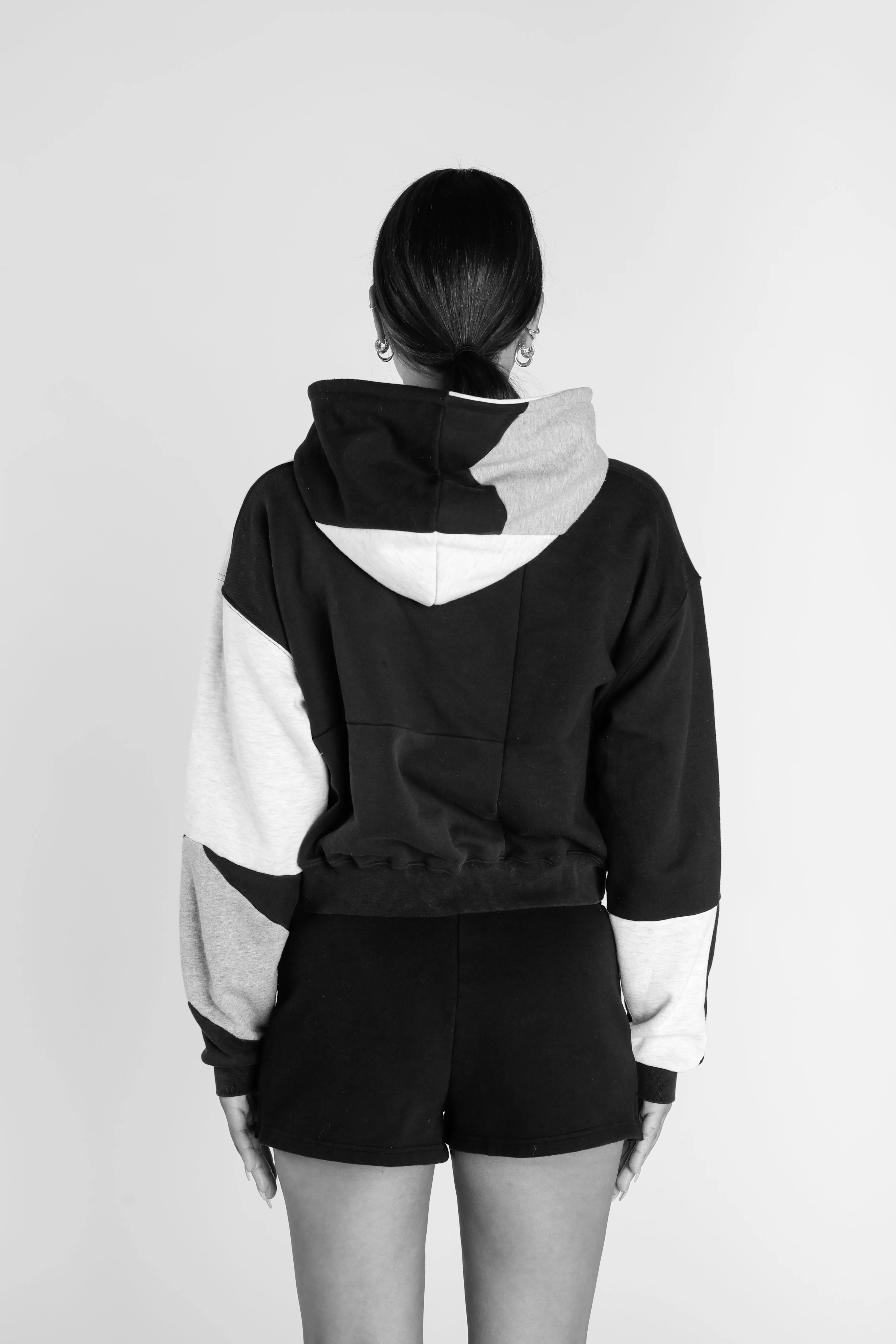 Rework Adidas Crop Zip Hoodie - M