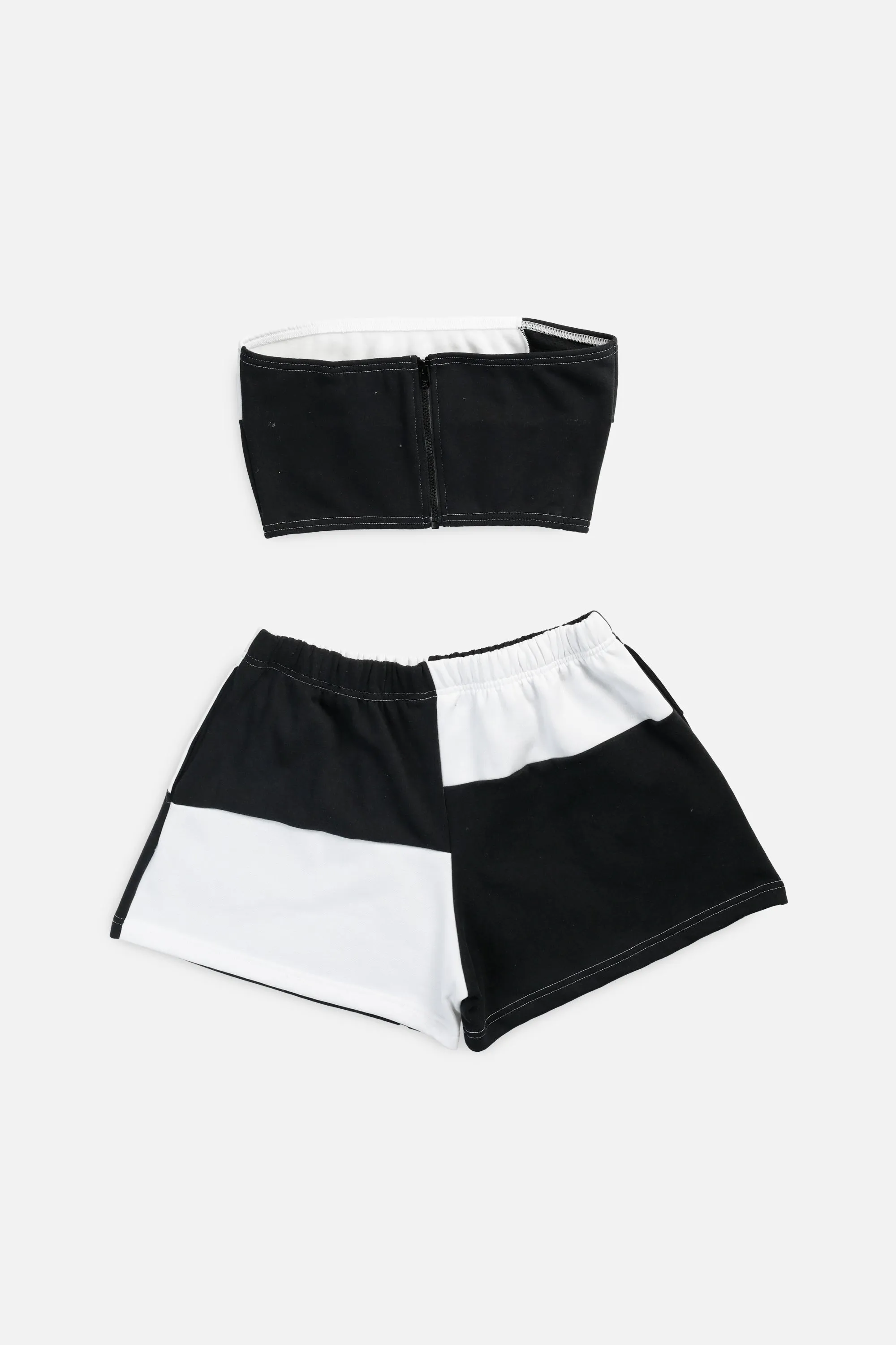 Rework Adidas Patchwork Sweatshorts Set - L