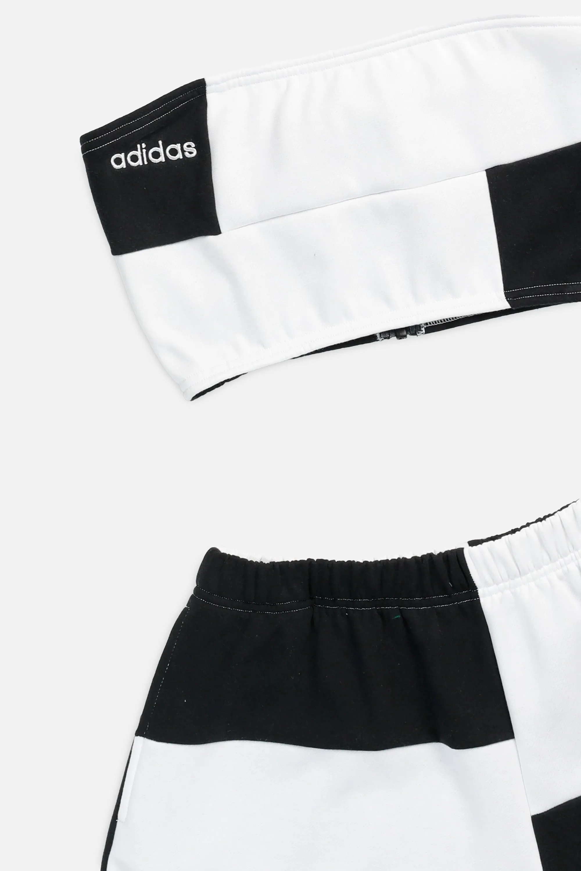 Rework Adidas Patchwork Sweatshorts Set - L