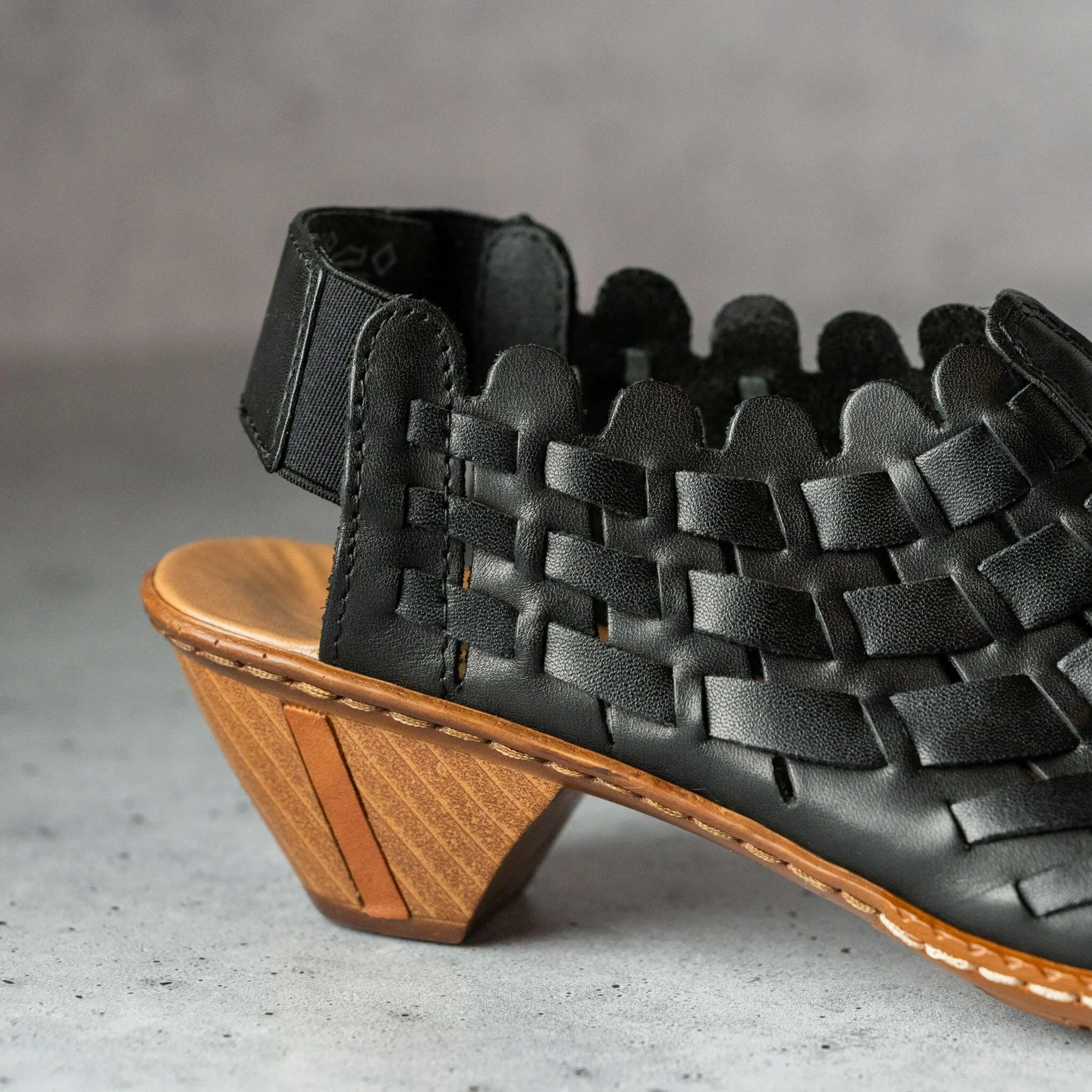 Rieker - Sina - Black & Woven Grey