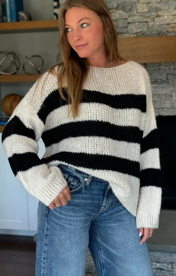 Santa Rosa Striped Knit in Black