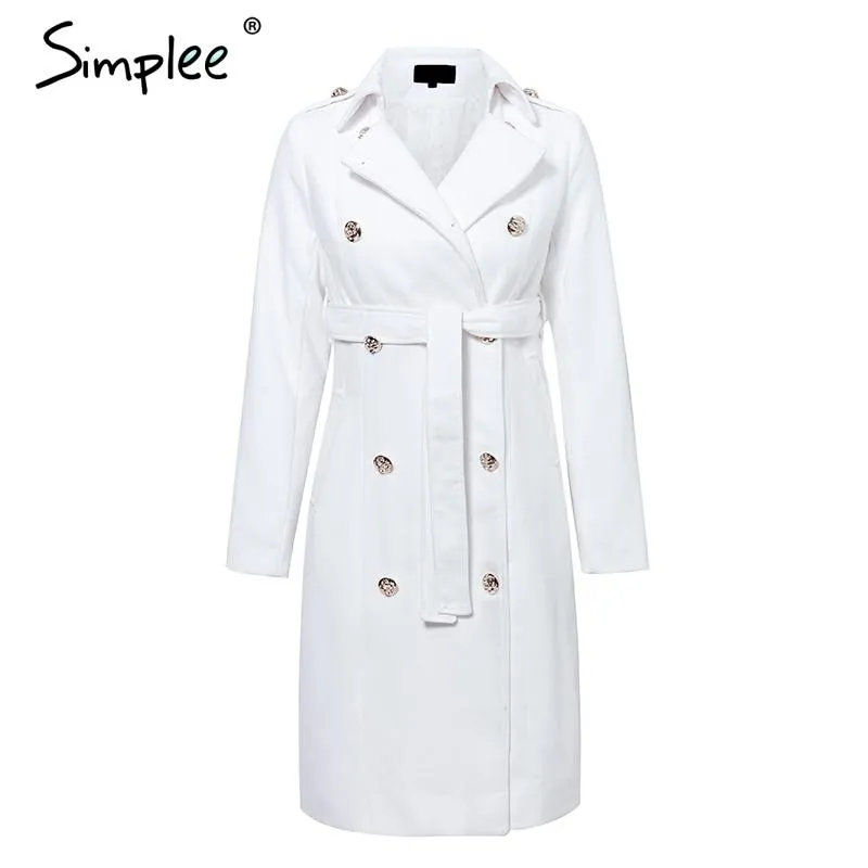 Simplee Fashion Trench Coats Women Winter Jacket Collared Casual Warm Cotton Coat Women Clothes