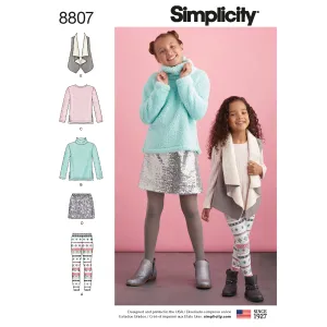 Simplicity Sewing Pattern 8807 Child and Girls' Sportswear