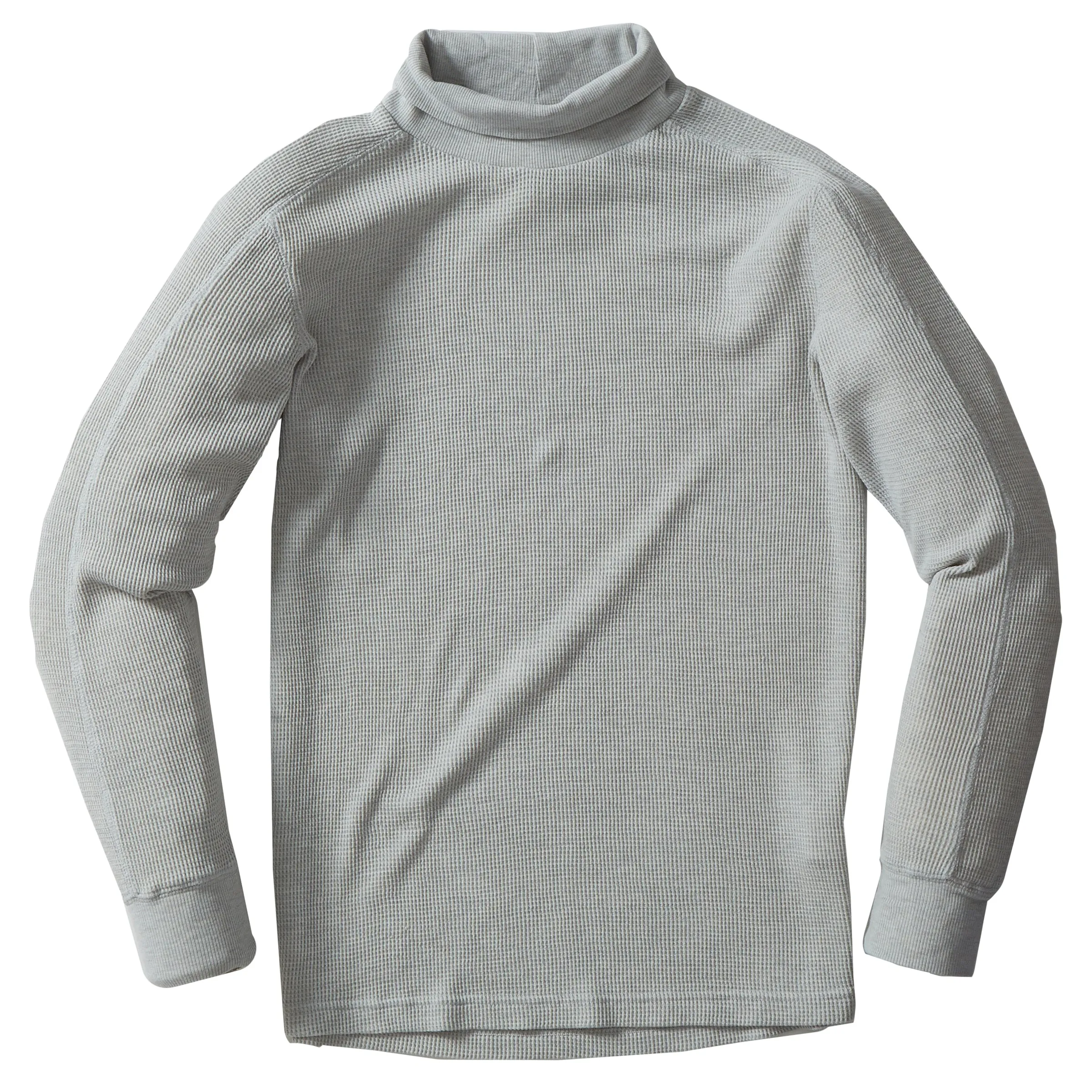 Spencer Waffle Turtleneck - Glacier Gray