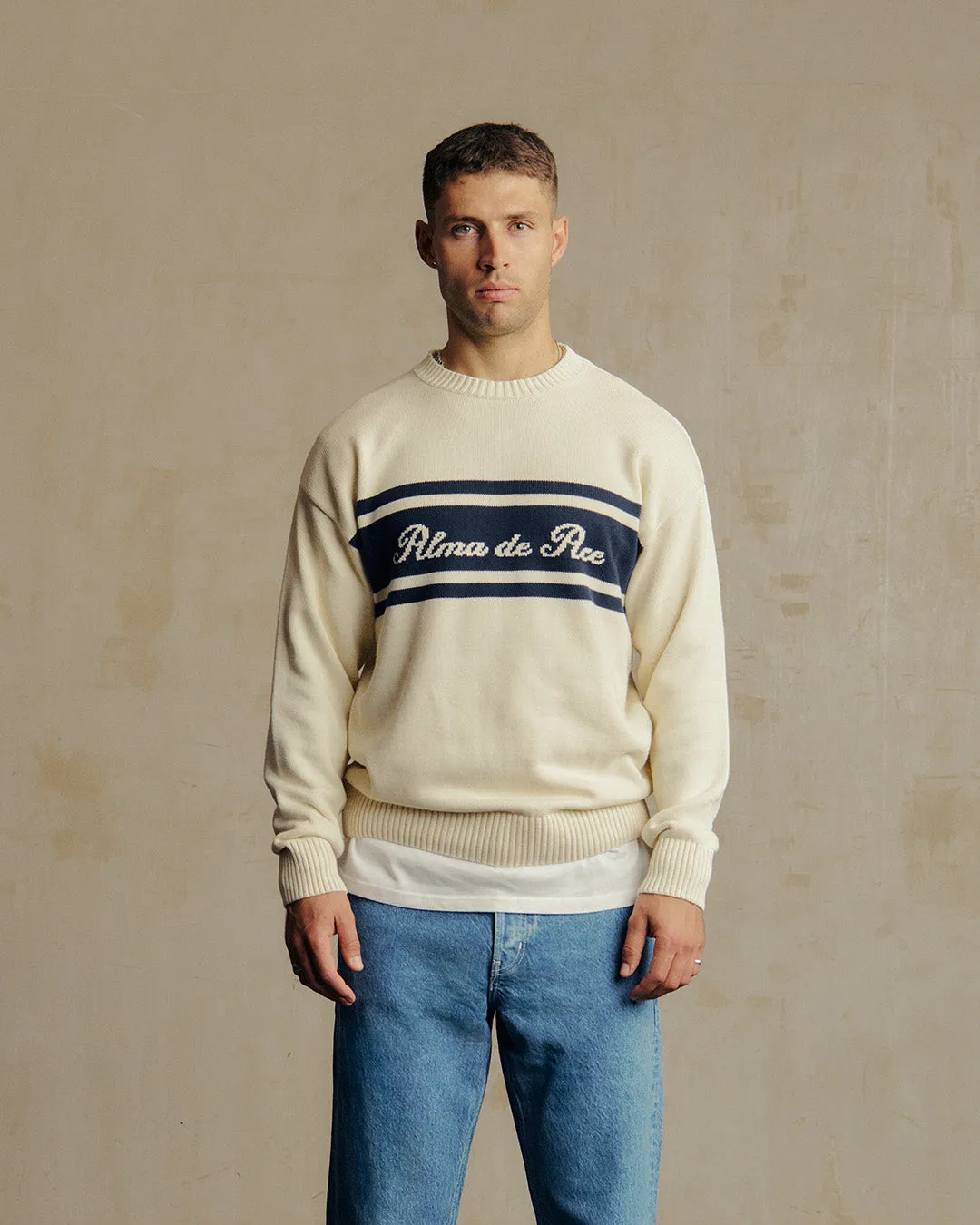 Stone Alma de Ace Knitted Crew