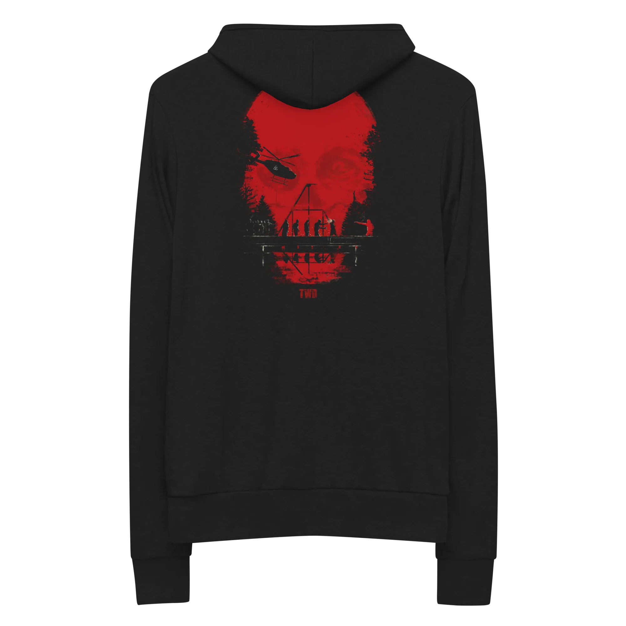 The Walking Dead Skull Zip Up Hoodie